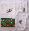 Early Baby Sock Monkey Footballer Gift Set size 5-8lbs