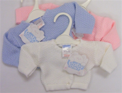 Premature baby cardigan by Baby Town Size 5-8lbs