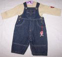 Joufflu Dee Denim Dungarees and Long Sleeve Top