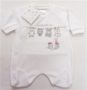 8-10lbs Newborn baby 'Handle with Care' Sleepsuit