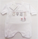 8-10lbs Newborn baby 'Handle with Care' Sleepsuit