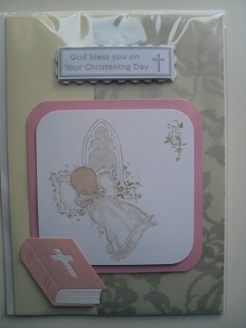 Beautiful Handmade Christening Card