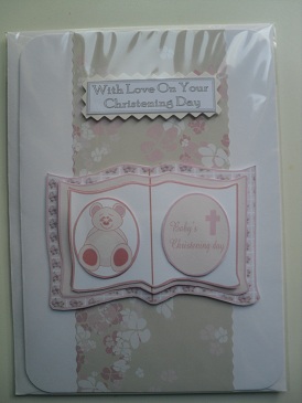 Beautiful Handmade Christening Card