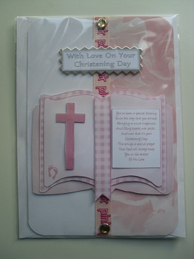 Beautiful Handmade Christening Card