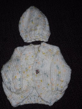Handknitted Premature Baby cardigan Set