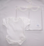 Pack of 2 white Premature baby bodysuits / vests size 1 - 3lbs