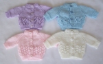 Hand Knitted Seamless Premature Baby Cardigan 2-3lbs